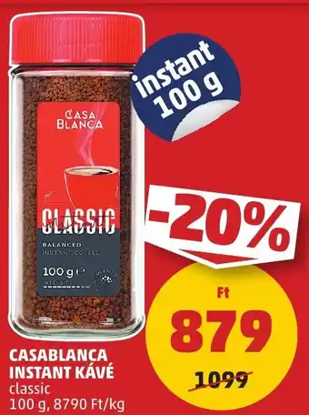 PENNY CASABLANCA INSTANT KÁVÉ 100g ajánlat