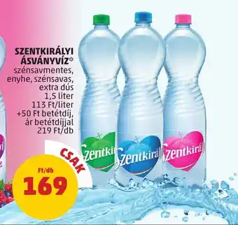 PENNY SZENTKIRÁLYI ÁSVÁNYVÍZ 1,5 liter ajánlat