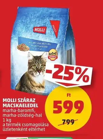 PENNY MOLLI SZÁRAZ MACSKAELEDEL 1kg ajánlat