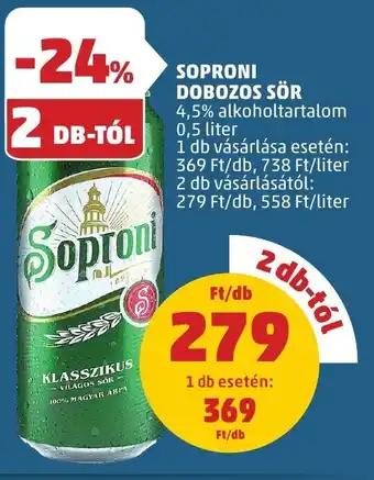 PENNY SOPRONI DOBOZOS SÖR 0,5 liter ajánlat