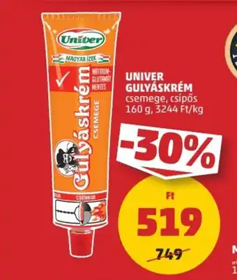PENNY UNIVER GULYÁSKRÉM 160g ajánlat