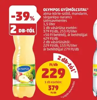 PENNY OLYMPOS GYÜMÖLCSITAL 1,5 liter ajánlat