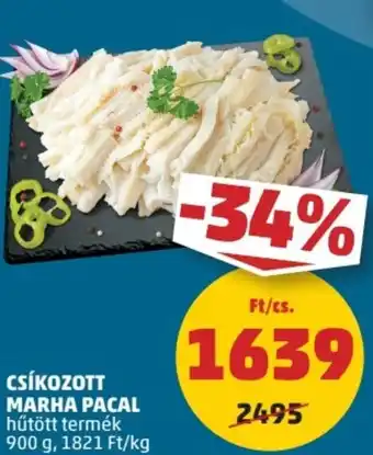 PENNY CSÍKOZOTT MARHA PACAL hűtött termék 900 g ajánlat