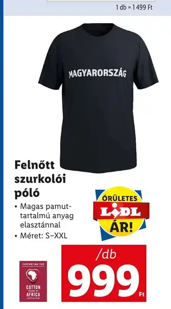 Lidl Felnőtt szurkolói póló ajánlat