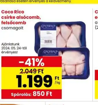 Spar Coco Rico csirke alsócomb, felsőcomb csomagolt ajánlat