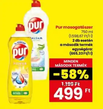 Spar Pur mosogatószer 750ml ajánlat