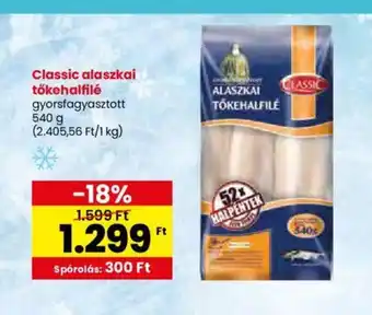 Spar Classic alaszkai tökehalfilé 540g ajánlat