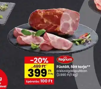 Spar Füstölt, főtt tarja 10dkg ajánlat