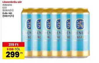 Spar Löwenbräu sör dobozos 0,5l ajánlat