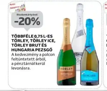 TÖBBFÉLE 0,75 L-ES TÖRLEY, TÖRLEY ICE, TÖRLEY BRUTÉS HUNGARIA PEZSGŐ