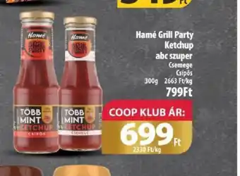Coop Hamé Grill Party Ketchup 300g ajánlat