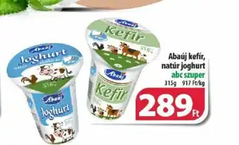 Coop Abaúj kefír, natúr joghurt 315g ajánlat