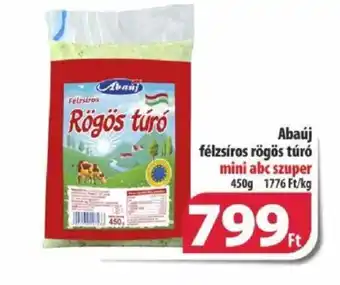 Coop Abaúj félzsíros rögös túró 450g ajánlat