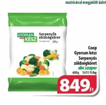 Coop Coop Gyorsan kész Serpenyős zöldségköret abc szuper 600g ajánlat