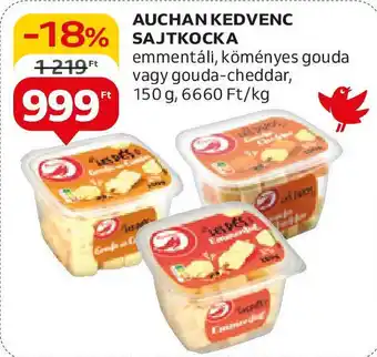 Auchan AUCHAN KEDVENC SAJTKOCKA 150g ajánlat
