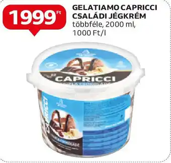 Auchan GELATIAMO CAPRICCI CSALÁDI JÉGKRÉM 2000ml ajánlat