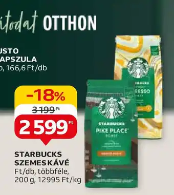 Auchan STARBUCKS SZEMES KÁVÉ 200g ajánlat