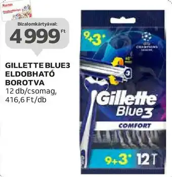 Auchan GILLETTE BLUE3 ELDOBHATÓ BOROTVA ajánlat