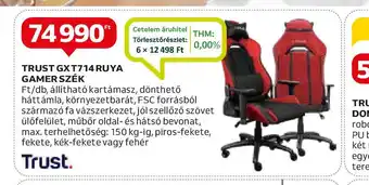 Auchan TRUST GXT714 RUYA GAMER SZÉK ajánlat