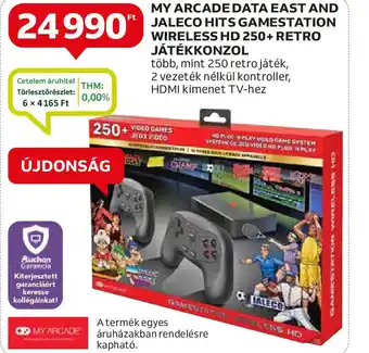 Auchan MY ARCADE DATA EAST AND JALECO HITS GAMESTATION WIRELESS HD 250+ RETRO JÁTÉKKONZOL ajánlat