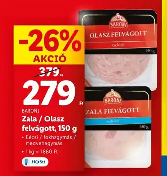 Lidl BARONI Zala / Olasz felvágott, 150 g ajánlat