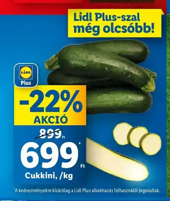 Lidl Cukkini 1kg ajánlat