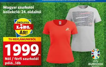 Lidl Női / férfi szurkolói póló 1db ajánlat