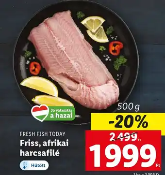 Lidl FRESH FISH TODAY Friss, afrikai harcsafilé 500g ajánlat