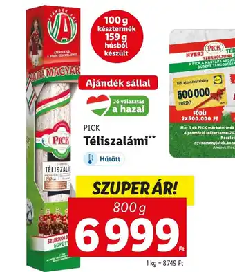 Lidl PICK Téliszalámi 800g ajánlat