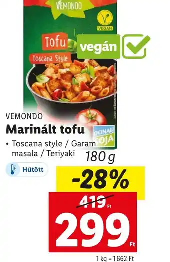 Lidl VEMONDO Marinált tofu 180g ajánlat