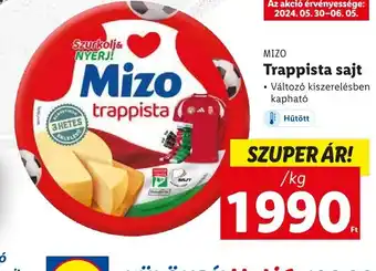 Lidl Mizo Trappista sajt 1kg ajánlat