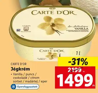 Lidl CARTE D'OR Jégkrém 1l ajánlat