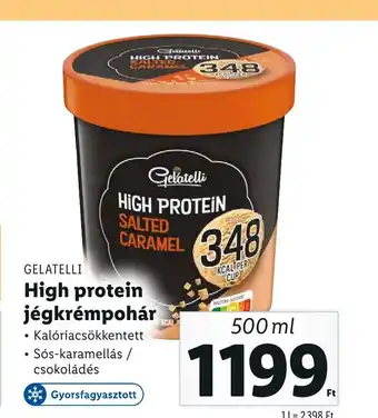 Lidl GELATELLI High protein jégkrémpohár 500ml ajánlat
