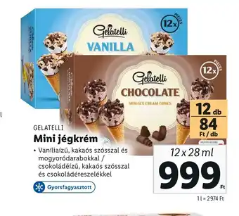 Lidl GELATELLI Mini jégkrém 12x28ml ajánlat