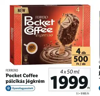 Lidl FERRERO Pocket Coffee pálcikás jégkrém 4x50 ml ajánlat