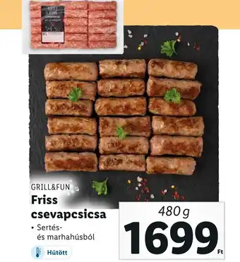 Lidl GRILL&FUN Friss csevapcsicsa 480g ajánlat