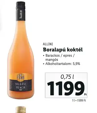 Lidl ALLINI Boralapú koktél 0,75l ajánlat
