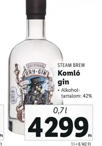 Lidl STEAM BREW Komló gin 0,7l ajánlat