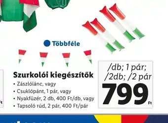 Lidl Szurkolói kiegészítők 2db/2 pár ajánlat