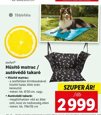 Zoofari Hűsítő matrac / autóvédő takaró 1db