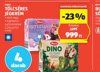 ALDI MUCCI TÖLCSÉRES JÉGKRÉM 440ml ajánlat
