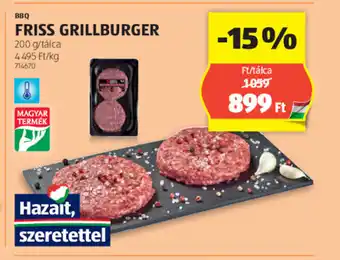 BBQ FRISS GRILLBURGER 200g