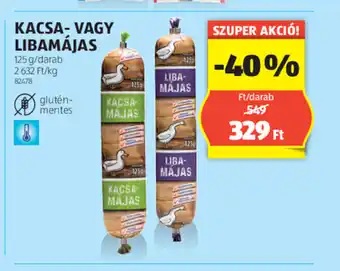 ALDI KACSA- VAGY LIBAMÁJAS 125g ajánlat