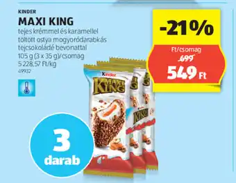 ALDI KINDER MAXI KING 1csomag ajánlat