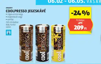 ALDI AMAROY COOLPRESSO JEGESKÁVÉ 230ml ajánlat