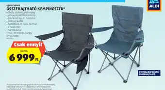 ALDI ADVENTURIDGE ÖSSZEHAJTHATÓ KEMPINGSZÉK 1db ajánlat