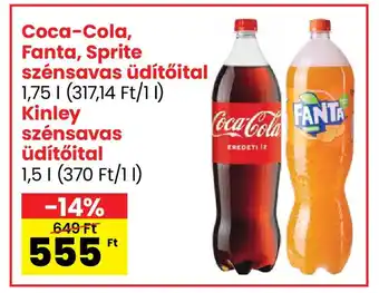 Spar Coca-Cola, Fanta, Sprite szénsavas üdítőital 1,75l ajánlat