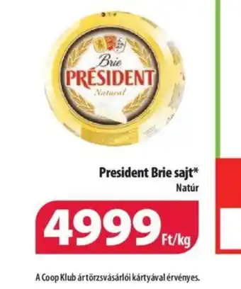 Coop President Brie sajt 1kg ajánlat