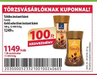 Coop Tchibo instant kávé 100g ajánlat