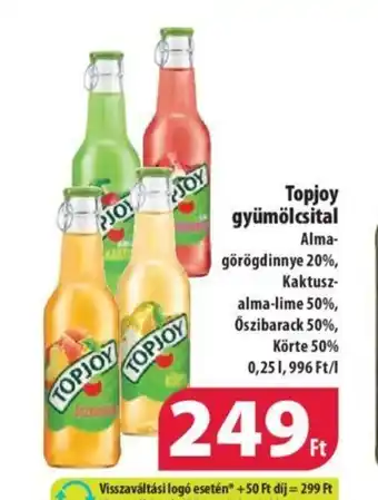 Coop Topjoy gyümölcsital 0,25l ajánlat